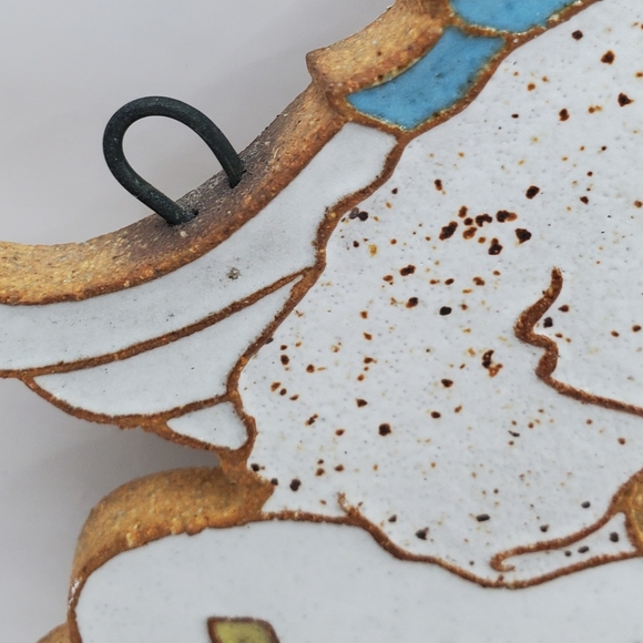 ST. ANDREW'S ABBEY Angels WELCOME Sign CERAMIC Art Sign 6"H X 10 3/8"L Plaque - Picture 8 of 10